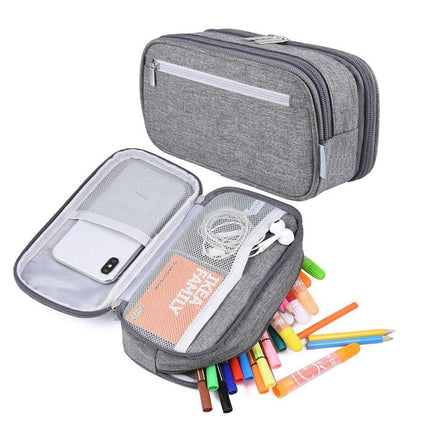 2pcs Large Capacity Multifunctional Pencil Case Storage Bag for School Office