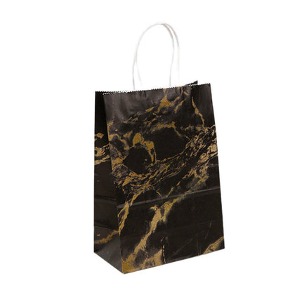 25PCS Marble Series Shopping Paper Bag Luxury Handbag Party Favor Gift Bags Set