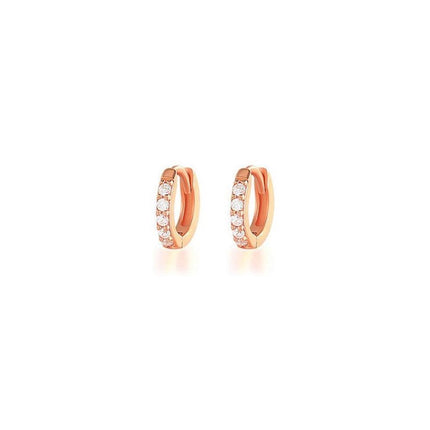 7sizes Hoop Earring Silver Zirconia Ear Huggie Hoop Cartilage Piercing Jewellery - Aimall