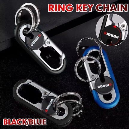 Keychains Fashion Men's Stainless Steel Ring Creative Metal Car Accessory Gift - Aimall