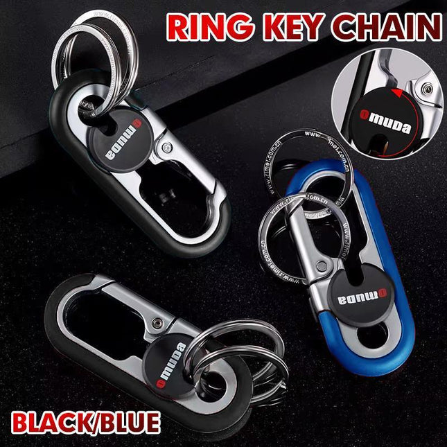 Keychains Fashion Men's Stainless Steel Ring Creative Metal Car Accessory Gift - Aimall