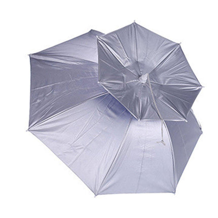 2-Layer Outdoor Foldable Sun Umbrella Hat Fishing Camping Headwear Cap Head Hat