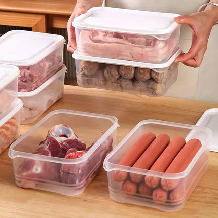 8pcs Refrigerator Storage Organizer Transparent Crisper Box for Home Kitchen