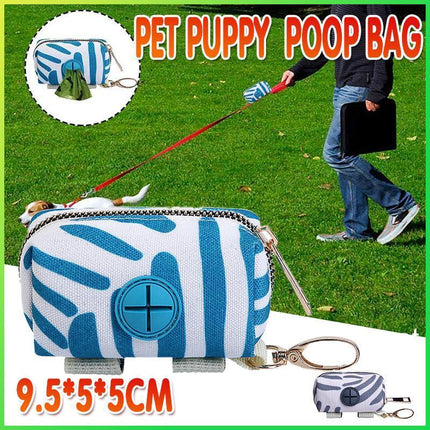 Secure and stylish dog poop bag holder for outdoor use.