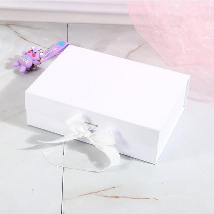 Elegant Ribbon Flip Folding Gift Boxes Multiple Colors High-Quality Cardboard