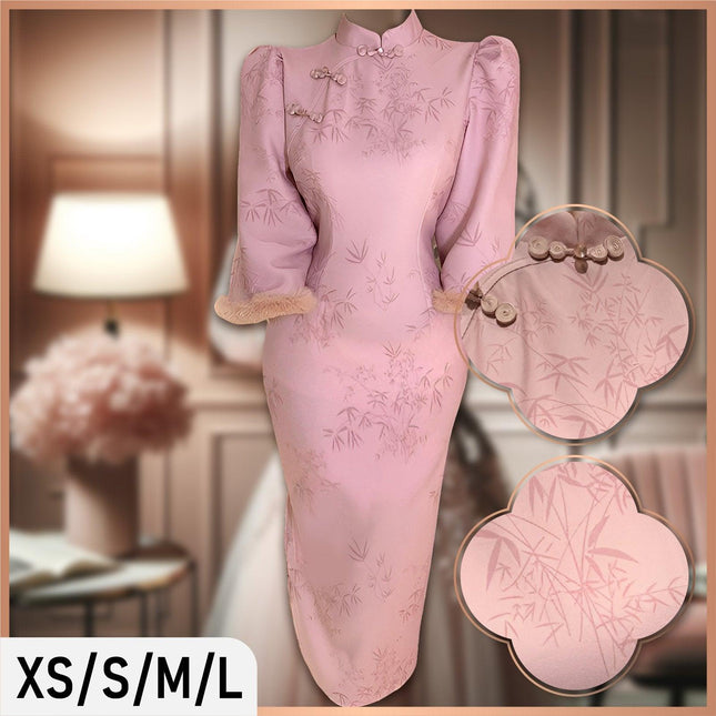 Pink New Elegant Cheongsam Qipao Chinese Traditional Modified Dress Women Fashion - Aimall