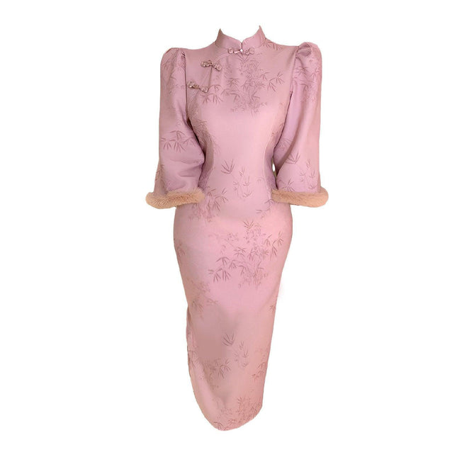 Pink New Elegant Cheongsam Qipao Chinese Traditional Modified Dress Women Fashion - Aimall