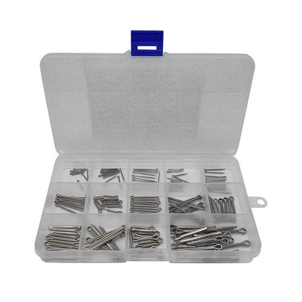 150PCS box 15 Kinds Stainless Steel Split Cotter Pins Assortment Kit Tools cherr - Aimall