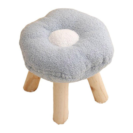 Small Flower Short Stool for Entryway or Living Room Shoe Bench or Footrest