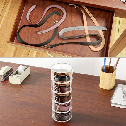 5 Layer Rotating Storage Box Transparent Jewelry Organizer for Home Display