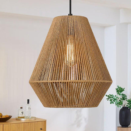 Braided Paper Rope Lampshade Chandelier Hanging Decoration for Lighting Decor