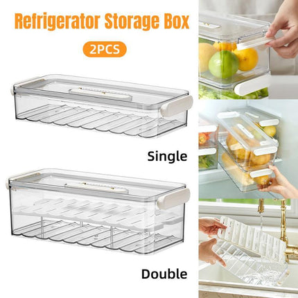 2pcs Food Storage Containers Kitchen Fridge Fresh Storage Boxes Home Organizer