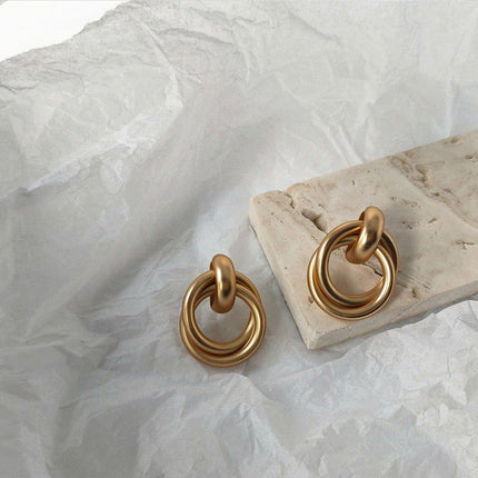 Simple Geometric Knot Earrings Fashion Jewelry Women Elegant Accessories