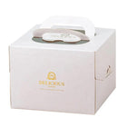 30PCS White Portable Cake Boxes Display Window Packing Case Party with Handle Birthday - Aimall