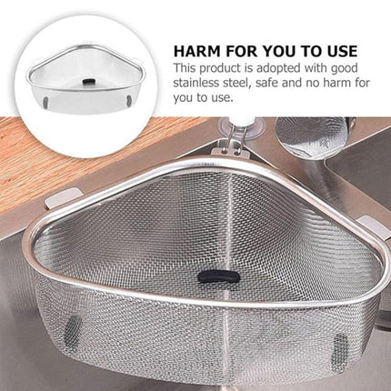 Triangle Sink Strainer Basket Household Kitchen Shelf Leftover Draining Rack