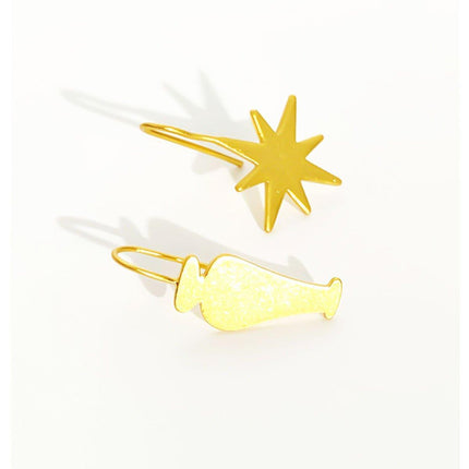 Vintage Vase Star Earrings Simple Everyday Studs Fashion Jewellery Women