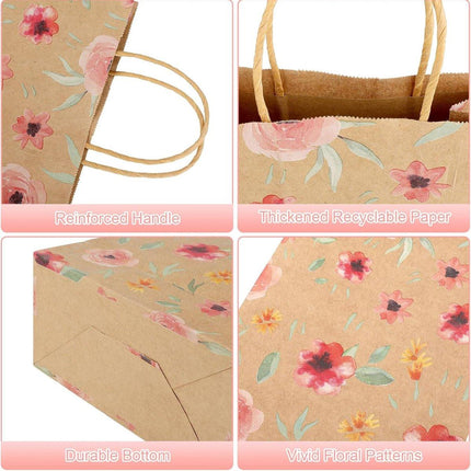 32Pcs Printed Party Paper Bags Tote Bags for Gift Packaging Shopping Favors