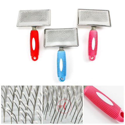 M Size Hair Shedding Grooming Trimmer Comb Brush Slicker Undercoat Rake Pet Dog Cat - Aimall