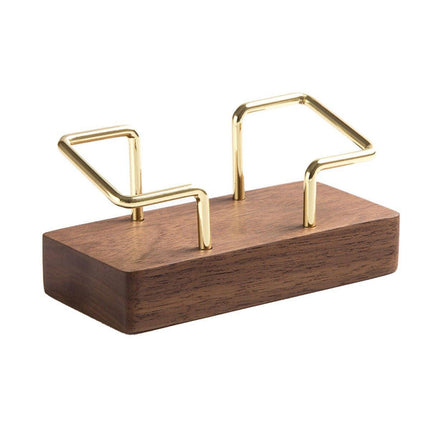 Business Card Holder Organizer Desk Display Stand Wooden Card Storage Box