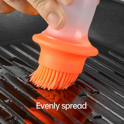 Kitchen Oil Dispenser Brush with Storage Lid Cooking Basting Sauce Tool Set