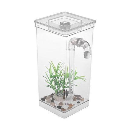 Small Fish Tank Self Cleaning Aquarium Complete Kit with Light Gravity Clean - Aimall