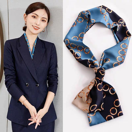 Girl Shawl Bag Ornament Headband Head Wraps Hair Band Silk Scarf Square Scarf - Aimall