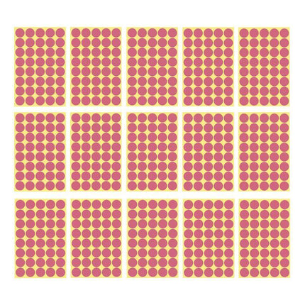 8/13/25/50mm Colour Sticker Dots Adhesive Round Labels Circular Scrapbooking Pink - Aimall