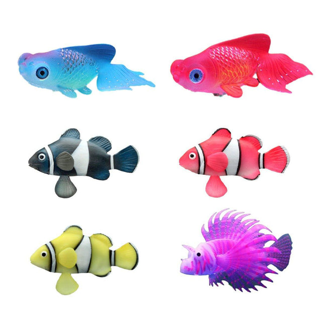 2PCS Artificial Betta Fish Aquarium Decorations Silicone Floating Moving Fish