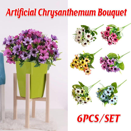 6pcs High End Artificial Flowers for Home Decoration Realistic Faux Floral