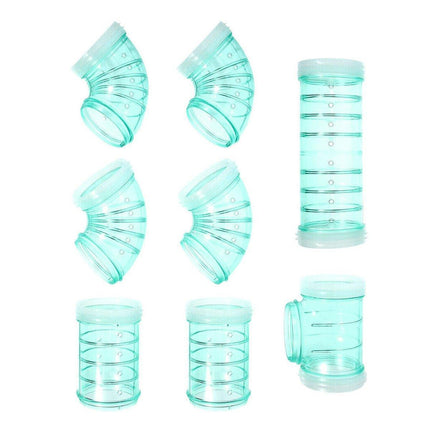 8X Hamster Cage Tunnel Squirrel Guinea Pig Hedgehog Small Animals Tube Toy - Aimall