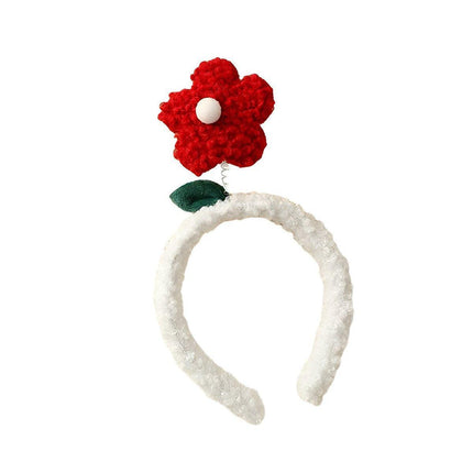 Cute Sunflower Headband Girl Women Party Hair Band Lamb Wool Hoop Clip Face Wash - Aimall