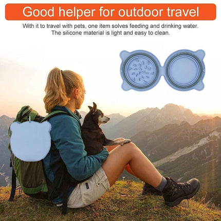 Portable Outdoor Folding Pet Bowl for Drinking Eating Collapsible Bowl