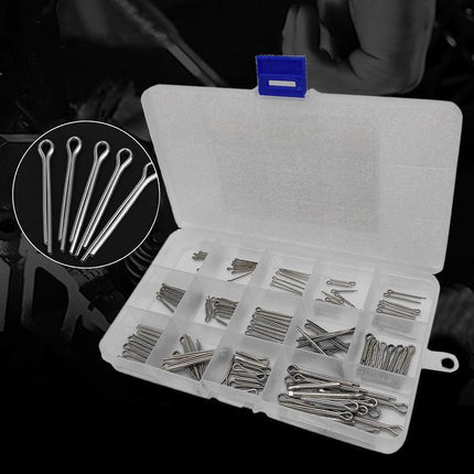 150PCS box 15 Kinds Stainless Steel Split Cotter Pins Assortment Kit Tools cherr - Aimall