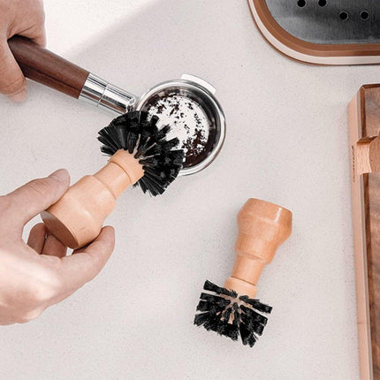 Coffee Basket Brush Coffee Cleaning Brush with Wood Handle for Portafilter Basket