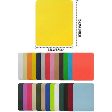 26X Solid Colour Twill Fabric Patch Kits Repair T-shirt Jeans Clothes Knee Hole - Aimall