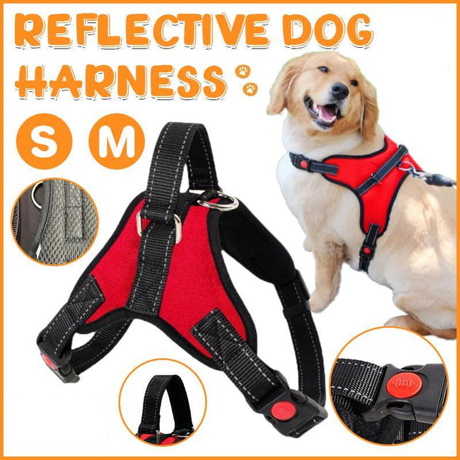 S-M Front Range No-Pull Dog Harness Vest Adjustable Outdoor Handle Puppy Pet - Aimall
