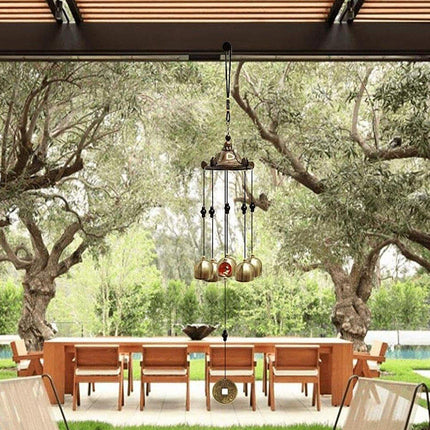 Metal Bell Wind Chime Pendant Outdoor Hanging Decoration Garden Patio Decor