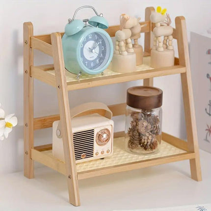 Multi Tier Desktop Storage Shelf Organizer Rack for Home Office and Study Use