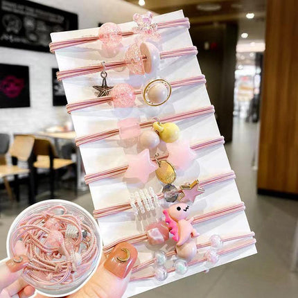 8PCS Baby Kids Girl Hair Bands Elastic Rope Ties Ponytail Holders Accessories - Aimall