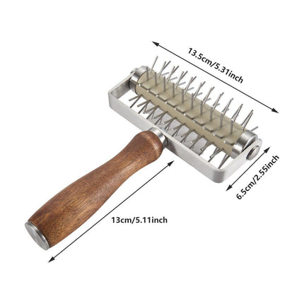 Stainless Steel Pizza Roller Wheel Hole Punch for Baking DIY Bread Baking Tool