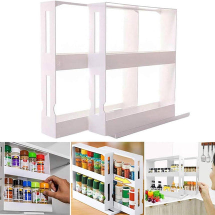 Rotating Spice Rack Kitchen Organizer Food Storage Rack Spice Organizer Stand