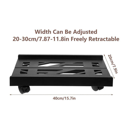 Plastic Computer Case Bracket Retractable Mobile Host Shelf for Under Desk Use
