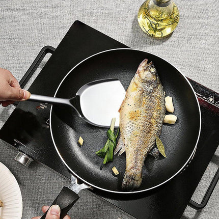 6PCS Stainless Steel Kitchen Utensil Set with Frying Spatula Colander and Spoon