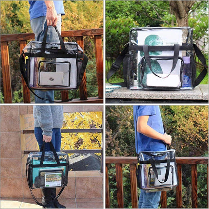 Transparent PVC Storage Bag Portable Handbag for Travel Organizing Essentials