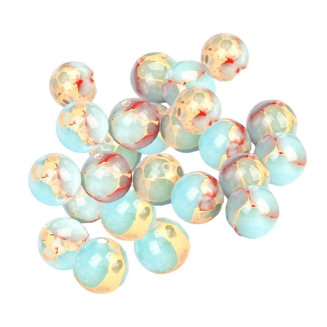 Blue Shoushan Stone Beads Blue Emperor Stone Beads Semi-finished DIY Accessories