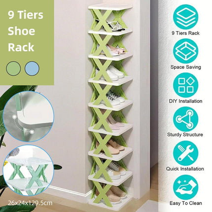 Simple Shoe Rack Home Use Space Saving Clip Storage Organizer Cabinet Stand