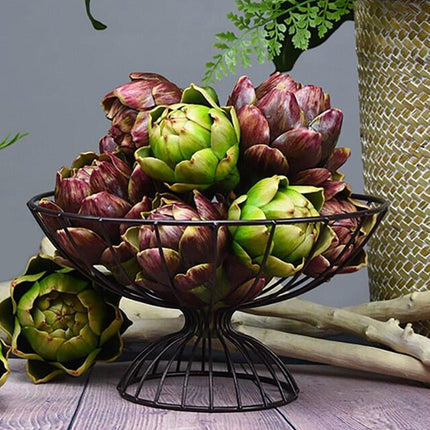 4PCS Artificial Succulent Plant French Lily Artichoke Head Household Room Decor