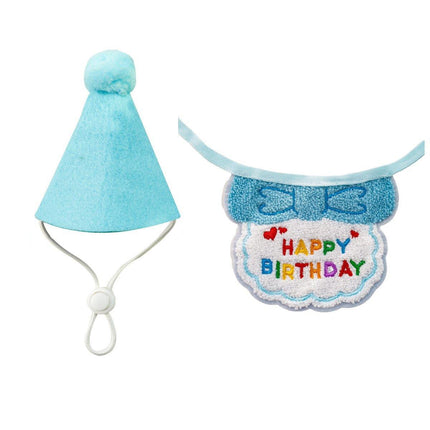 Pet Birthday Dog Cat Bib Scarf Hat Accessory Dogs Cats Celebration