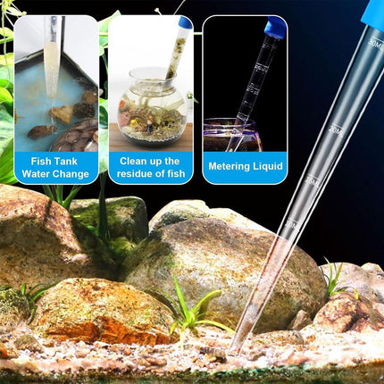 2PCS Fish Tank Cleaner Mini Pooper Turtle Pump Aquarium Maintenance Feeding Tube