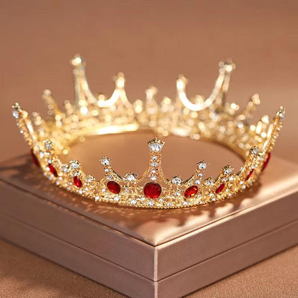 Vintage Princess Wedding Crown Hair Accessories Bridal Round Tiara Headpiece